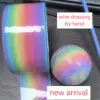 Rainbow Nano Tape Glue Pinch Music Blowing Gold Powder Toy Kid Shinny Set Students DIY Decompression Water Balloon Tape 2