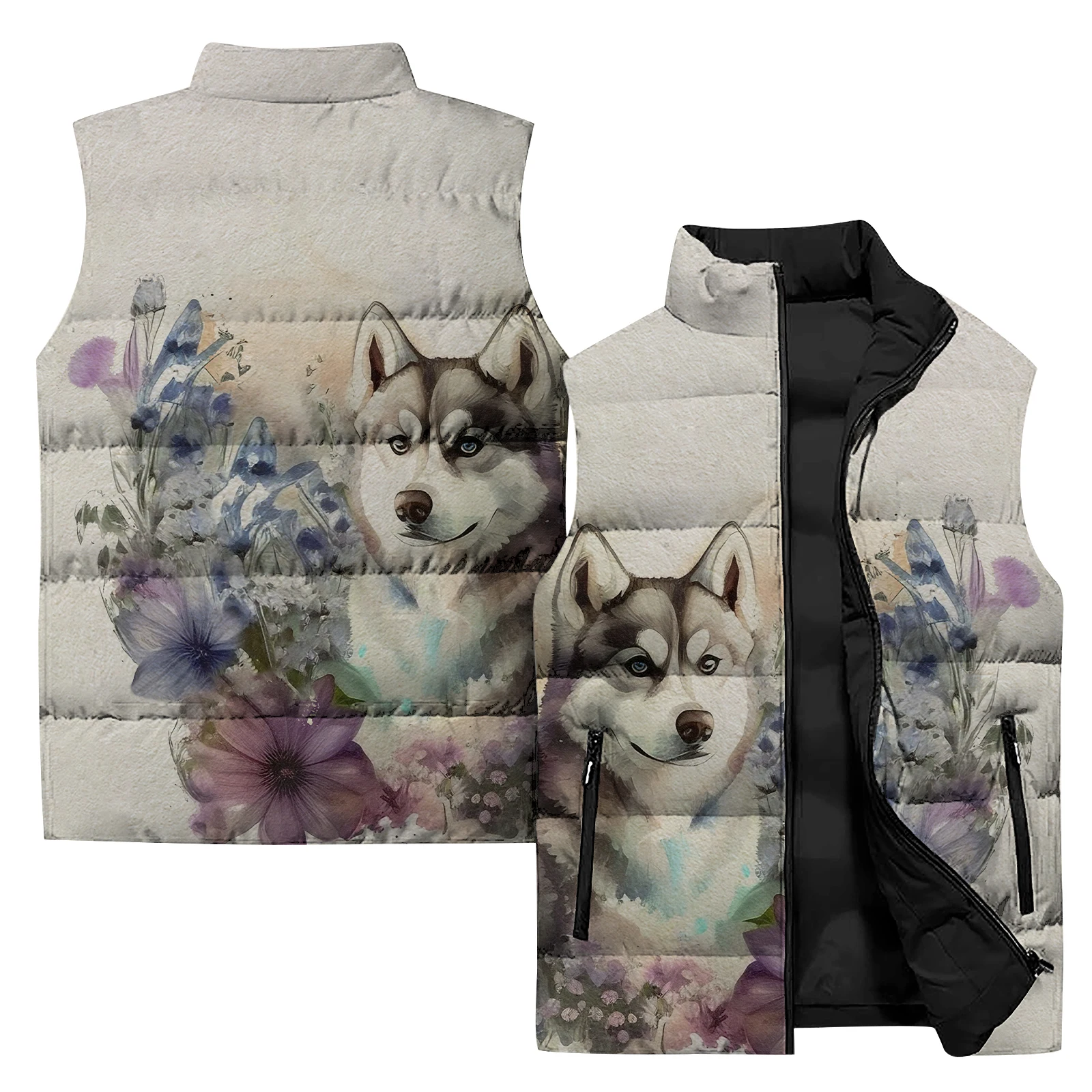 thumbnail image 1 of Chaqueta de plumas de caballero para hombre, chaqueta sin mangas con estampado de calavera 3D, chaqueta de invierno para hombre, chaqueta nueva de diseño moderno para hombre, abrigo de nieve, 1 of 5
