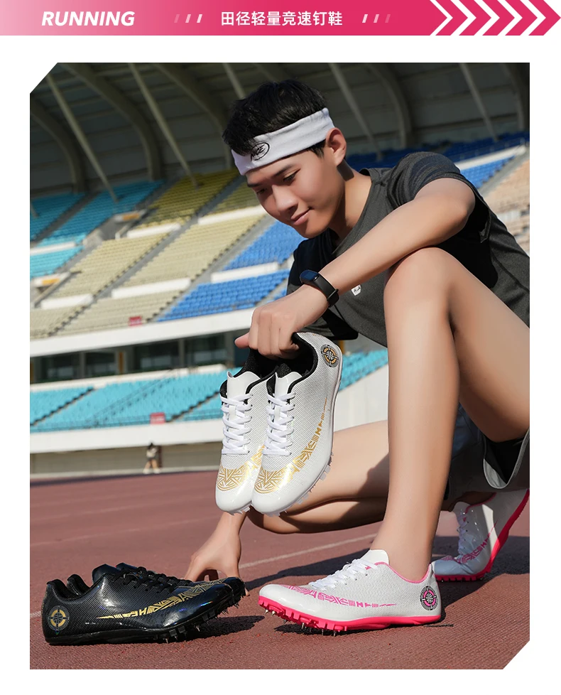 Description Picture 5 of itemOutdoor Men's Non Slip Athletics Jumping Running Nails Sport Shoes Unisex Track Field Shoes Spiked Sprint Training Sneakers