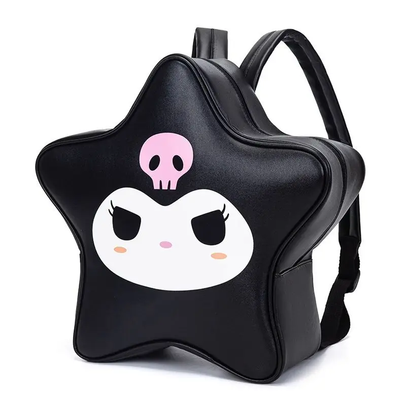 

Kawaii Sanrio Star Backpack Kuromi Accessories Cute Beauty Cartoon Anime Pu Large Capacity Y2K Shoulder Bag Toys for Girls Gift