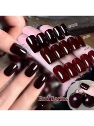 Red Shades Gel Nail Polish Trio - Glossy & Matte Finish, UV/LED Cured, Non - Toxic Formula for Salon & DIY Manicure (115 - 84 - 83)