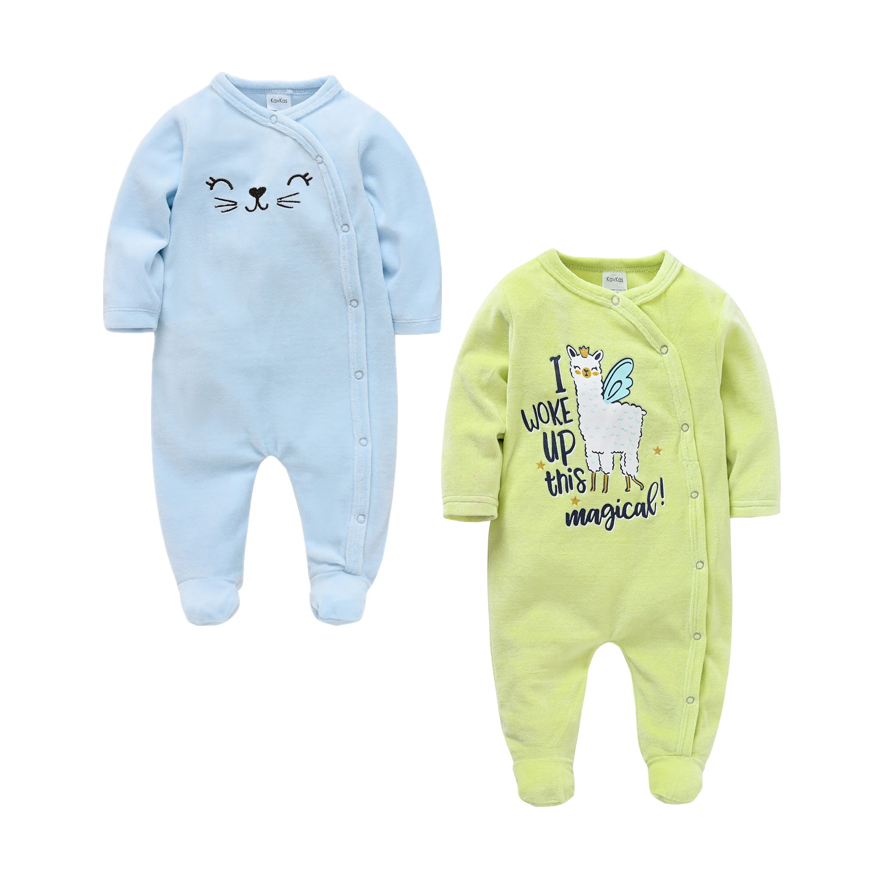 Conjunto de bebé cálido Toamen Newborn Infant Baby Cartoon Fleece Warm Romper Jumpsuit Soft Pajamas 
