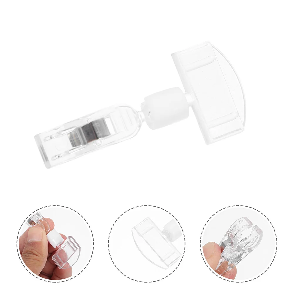 

25 Pcs Display Shelves Pop Advertising Clip Sign Clips Bracket Retail Holder Price