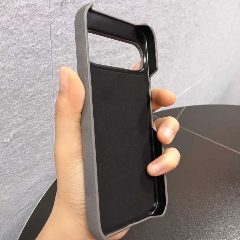 Leather Sheepskin Card Holder Phone Case - Luxury Business Style Protective Back Cover