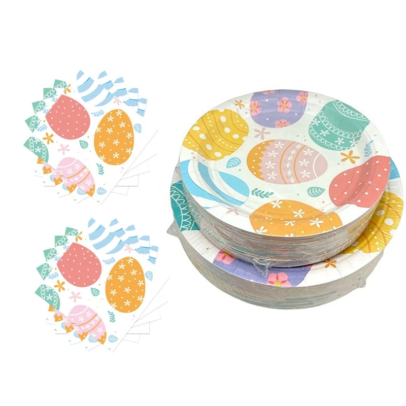 75 Pack Serves 25 Easter Dinner Plates Napkins Dessert Plates Paper Perfect For Home Office Restaurants Schools