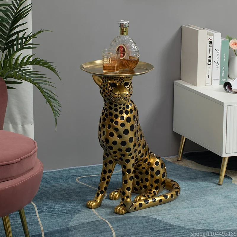 Large Landing Leopard Living Room Decoration Home Decoration High-end Light Luxury Tray Gift Furniture Sculpture 3