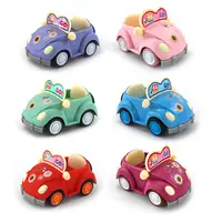 Mini Forest Family Purple Q Pull Back Convertible Car Cartoon Miniature Furniture Dollhouse Model Set Children’s Toy Girl Gifts 1