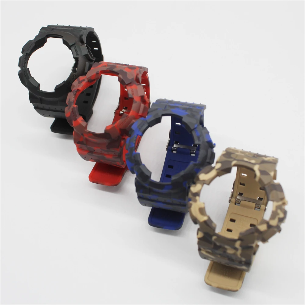 

Camouflage Integrated set Bezel and Strap for Casio G-SHOCK GA100 GA110 GA120 GA14 Watchband Waterproof Watch Band