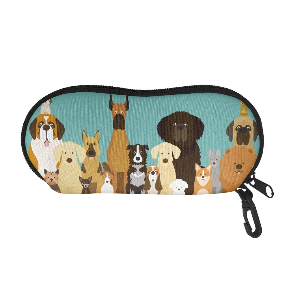 Sunglass Case Unisex Cat/Dog Print Glasses Storage Pouch Students