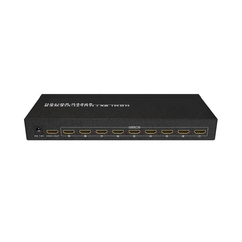 

MT-VIKI MT-SW091 9x1 9 Port HDMI Quad Screen Multi-Viewer with IR