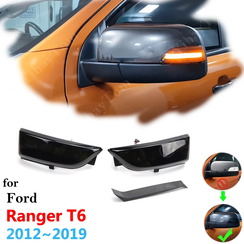 For Ford Ranger T6 2012- 2019 Raptor & Wildtrak Led Dynamic Turn Signal Blinker Sequential Side Mirror Indicator Light 2018 2017