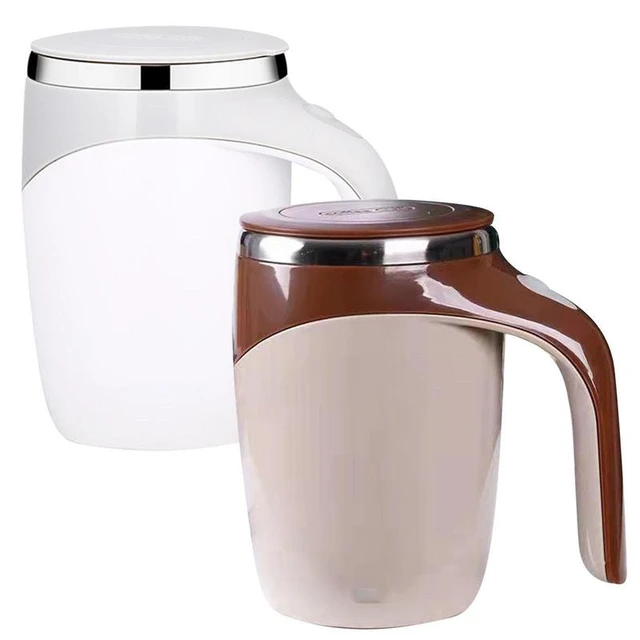 Fdit Self Stirring Mug Magnetic Magnetized Automatic Stirring Cup with  Electric Health Cup Coffee Cup Stainless Steel Stirred Stirrer Drink  Stirrers