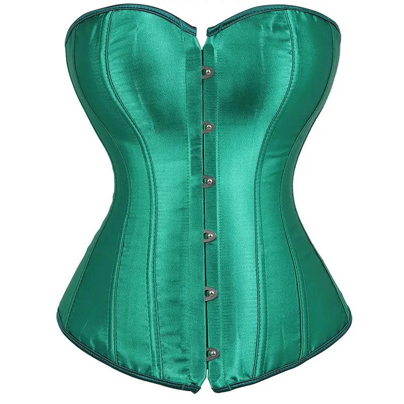 Caudatus Black Corset Top Plus Size Bustiers Overbust Satin Sexy Costume Corselet Brocade Vintage Style Bridal Korsett Women - Image 15