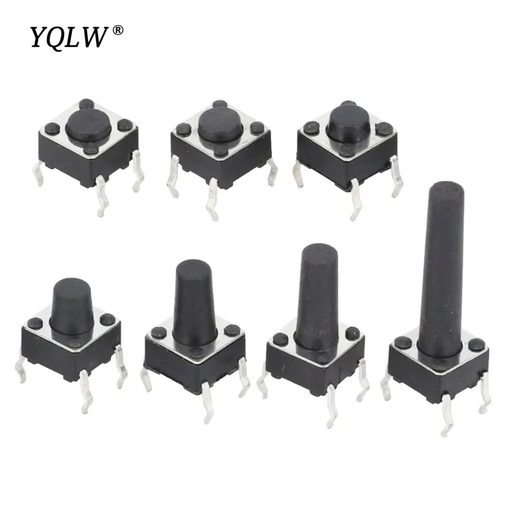 6x6x6 Tactile Switch/Keyboard Push Button/PCB/4 Pin/SMD/SMT/Micro/Connector/B-36