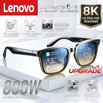 Occhiali Intelligenti Lenovo con Chiamata Bluetooth, Registrazione Video 12MP, Traduzione AI 8K, Trasmissione Wi-Fi
