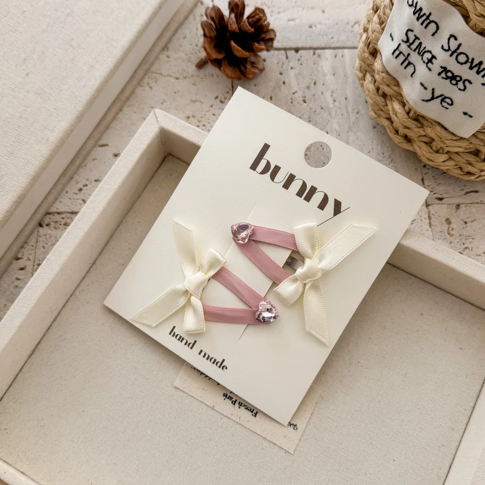 Sweetheart Ballet Temperament Lace Bow Girl Headdress Hairpin Pearl Rhinestone Sweet Princess Hairline Edge