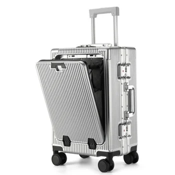Aluminum Alloy Frame Rolling Luggage with USB Charging 1