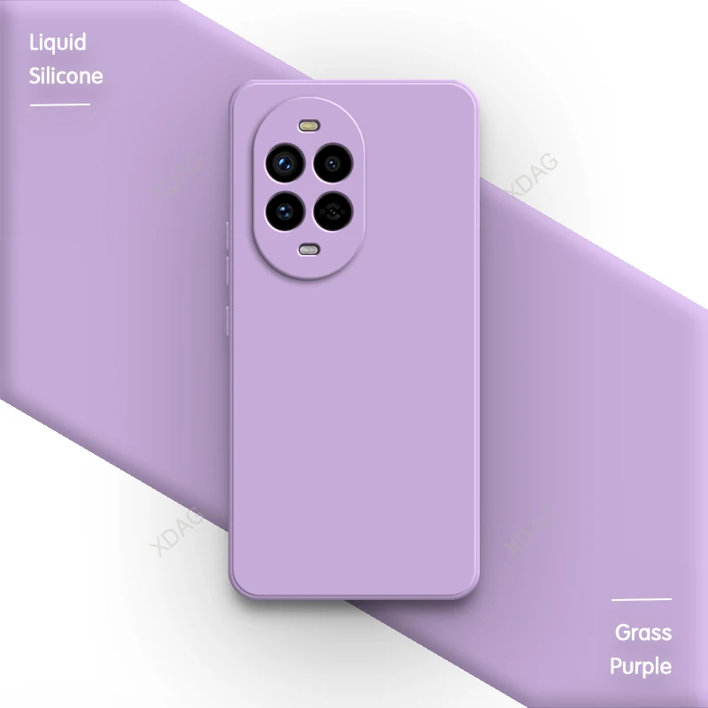 Premium Liquid Silicone Soft Phone Case with Lens Protection - Square Design in Elegant Finish