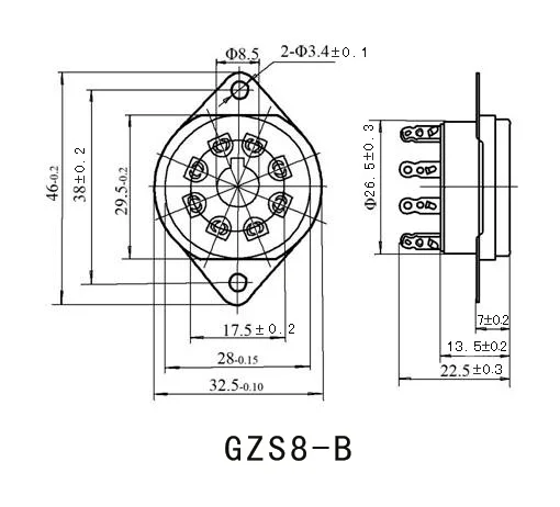 1 STÜCK 8PIN K8A Oktalrohr BUCHSE BAKELITE VENTILBASIS für EL34 5881 6SL7 5AR4 6CA7 6V6 KT88 Vintage Audio Verstärker DIY – Detail 5