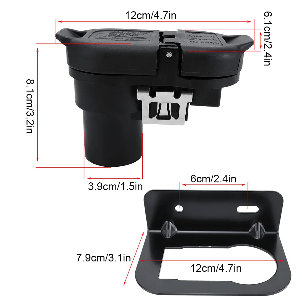 Trailer Tow Plug Connector Replacement 68014986Ab Accessories for Dodge RAM Easy to Install Wear Resistant Sturdy Practical