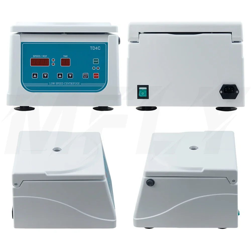 TD4C Laboratory Centrifuge Electric Low Speed Centrifuge Digital Display Desktop Centrifugal Machine 0-4000RPM Adjustable