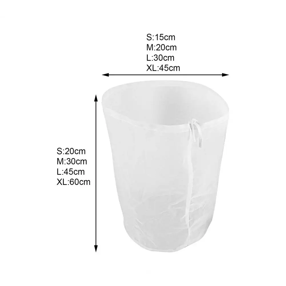 Filter Bag Drawstring Design Heat-Resistant Fabric Beer Homebrew Filter Bag Wine DIY Tools Party Supplies