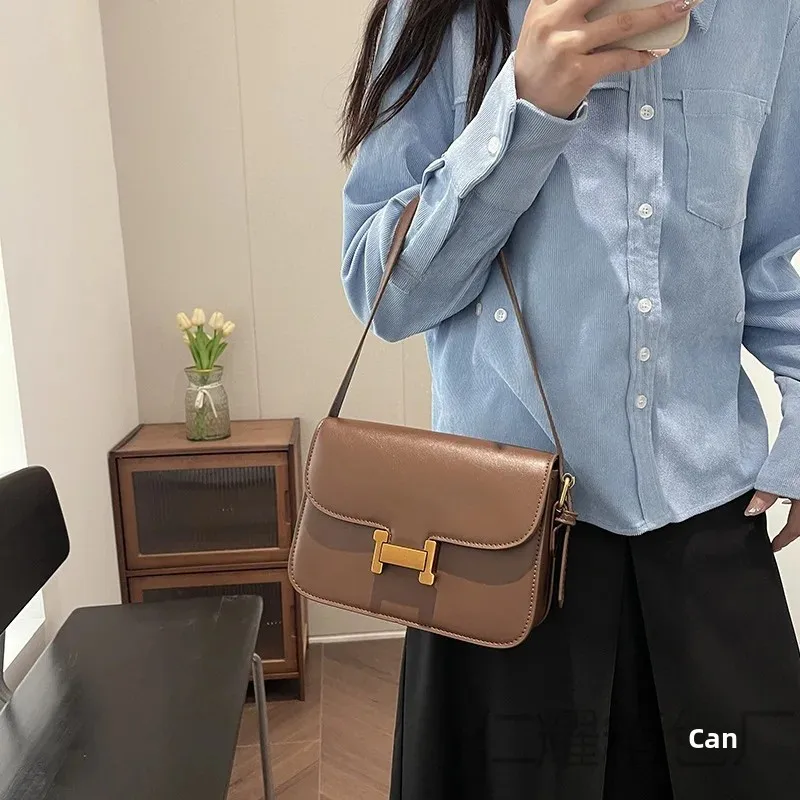 Fashion RetroSingle Shoulder BagsFor WomenCasual CommuterSmall Square BagsCrossbody BagHigh Sense Versatile Handbags - 3