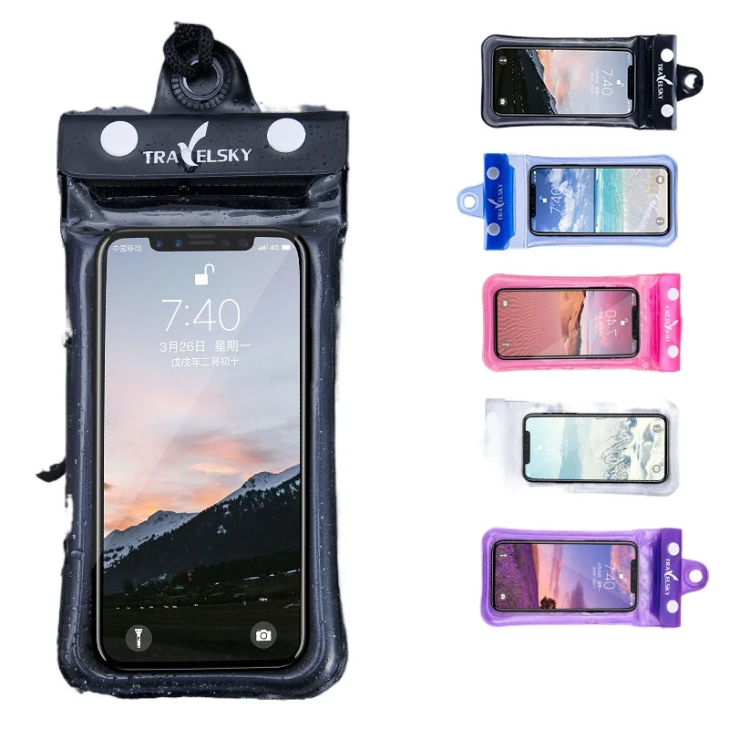 

Outdoor Swimming 6.5 Airbag Mobile Phone Dry Bag Touch Screen Arm Floating Waterproof Bag Diving Cover Phone Cases