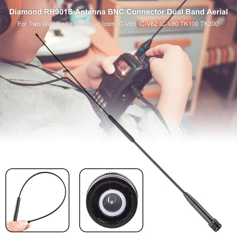 

Dual Band Antenna 120 900 MHz signal receiving range 144/440 MHz High Gain Handheld Antenna Accessories for Two Way Radios