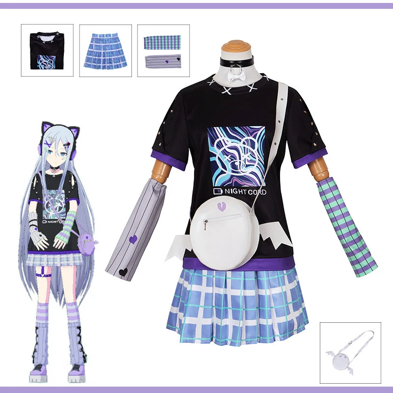 

Yoisaki Kanade Cosplay Costumes Anime Project Sekai Colorful Stage Feat Tops Skirt Outfit Carnival Halloween ComiCon Uniform