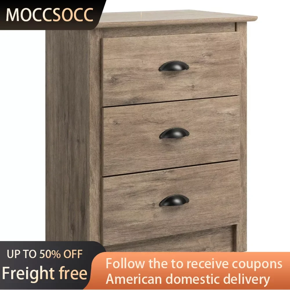 

Salt Spring Coastal 3 Drawer Bedroom Nightstand Home Furniture Drifted Gray Freight Free Nightstands