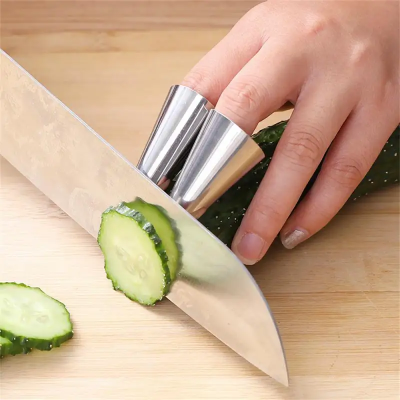 Stainless Steel Finger Protector Anti-cut Finger Guard Safe Vegetable Cutting Hand Protecter Kitchen Gadgets Kitchen Accessories