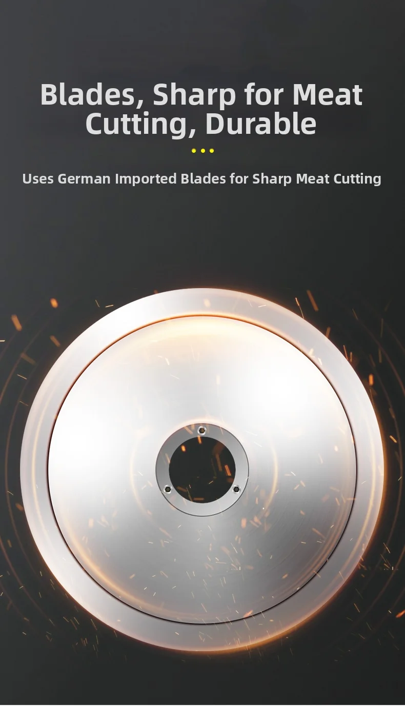 Kommerzieller elektrischer Fleischschneider aus Edelstahl, Fleischschneider für Rindfleisch, Schweinefleisch, Deli, Küche, Restaurant, Metzgerladen, leicht zu reinigen – Detail 15