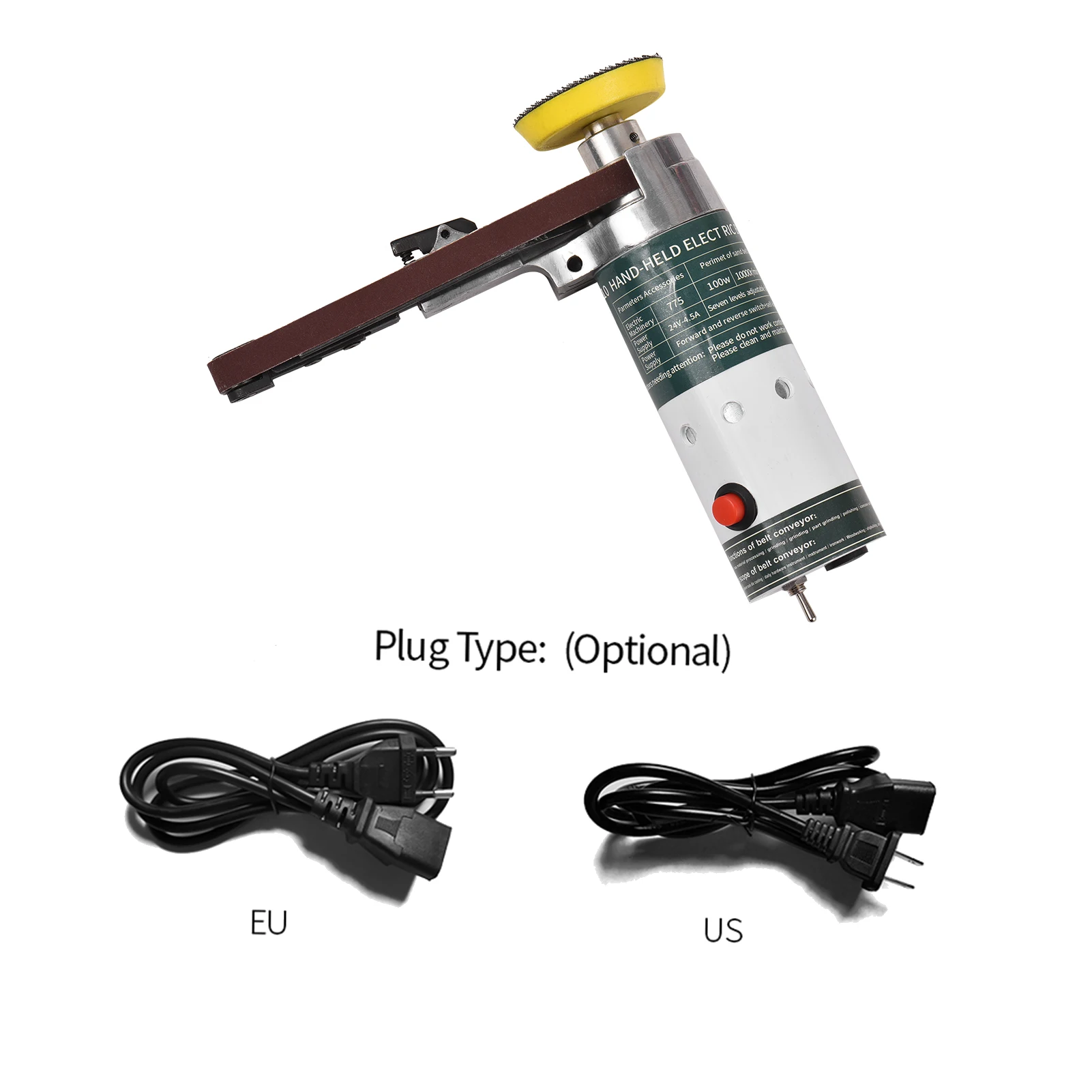 Angle Grinder Electric Belt Sander DIY Mini Grinder 10000/min Small Hand-held Machine 9pcs Sanding Belt Woodworking electric grinder electric sander belt sander
