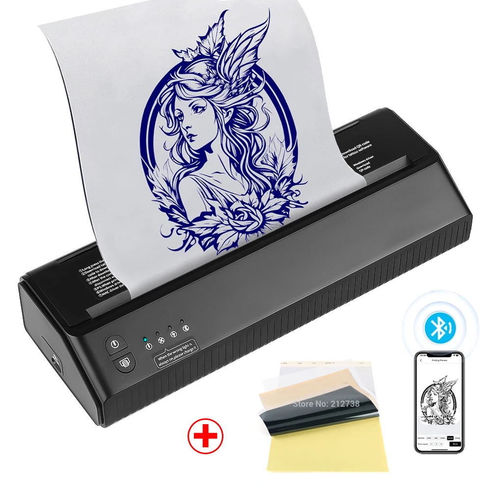 Portable Tattoo Transfer Printer Machine Mini Wireless Network