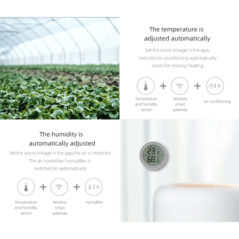 Tuya Zigbee Temperature Humidity Sensor High Precision Sensor Seedling Fermentation Remote Monitoring With Wire Probe