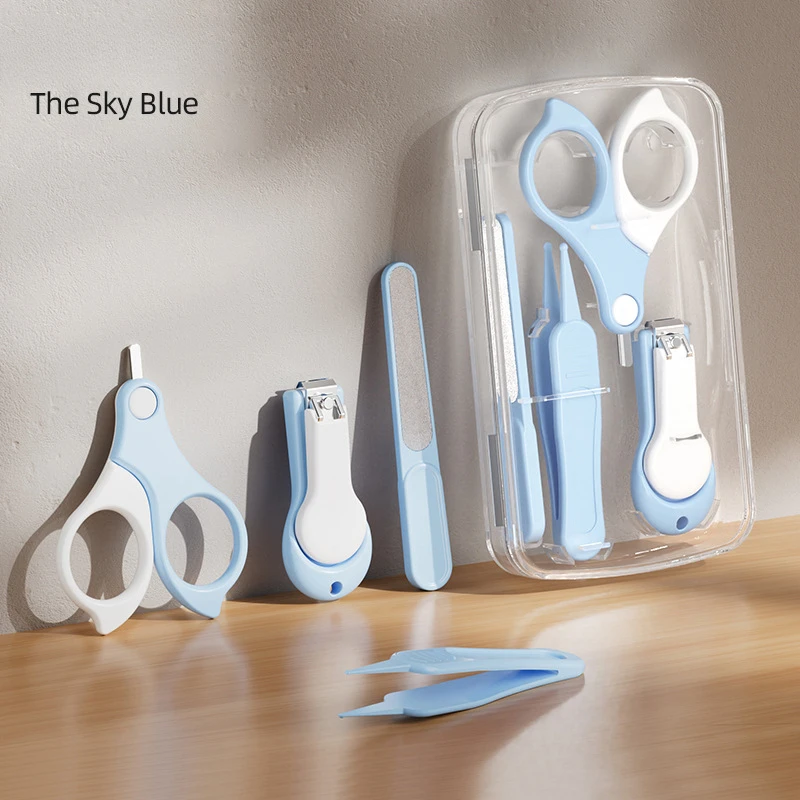 Baby nail clipper set, specialized nail repair tools for newborns, children's files, scissors, anti pinch pliers