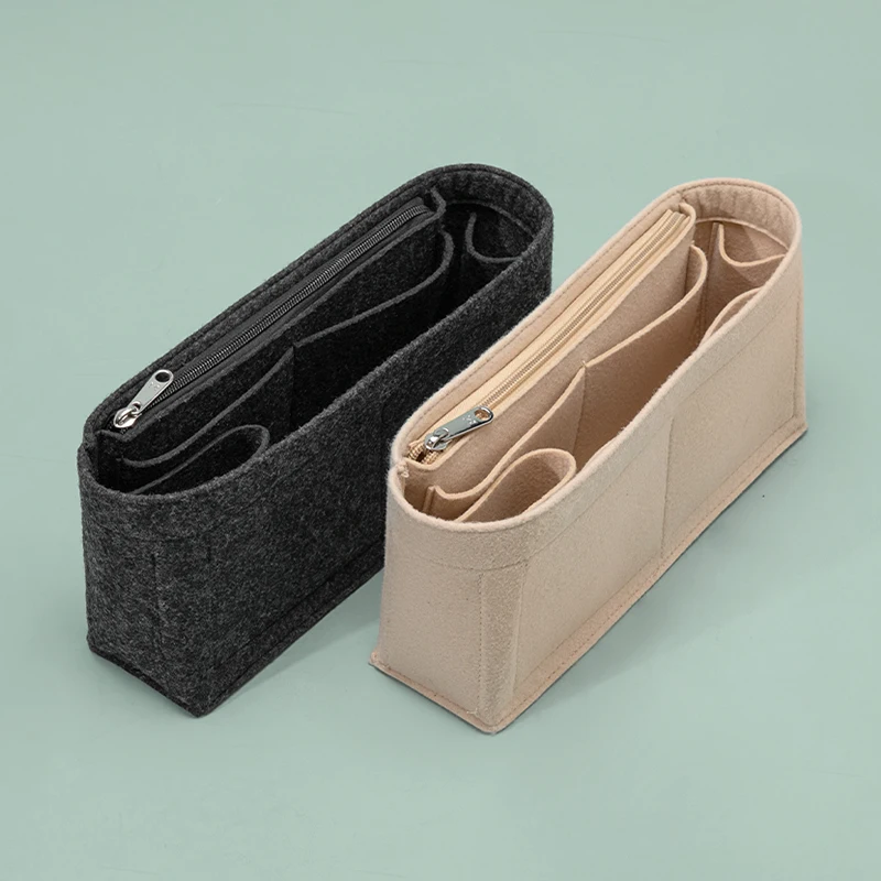 For Herbag 31/39 handbag Makeup bag Organize zipper bag insert base shaper felt Toiletry Storage Bags travel cosmetic bag girl
