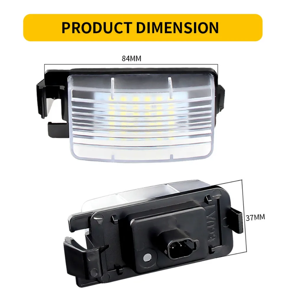 2 stücke LED Lizenz Nummer Platte Lichter Lampe für Nissan Versa 4D 5D Livina GTR R35 Cube Z12 370Z Z34 blatt Für Infiniti G35 G37 – Detail 2