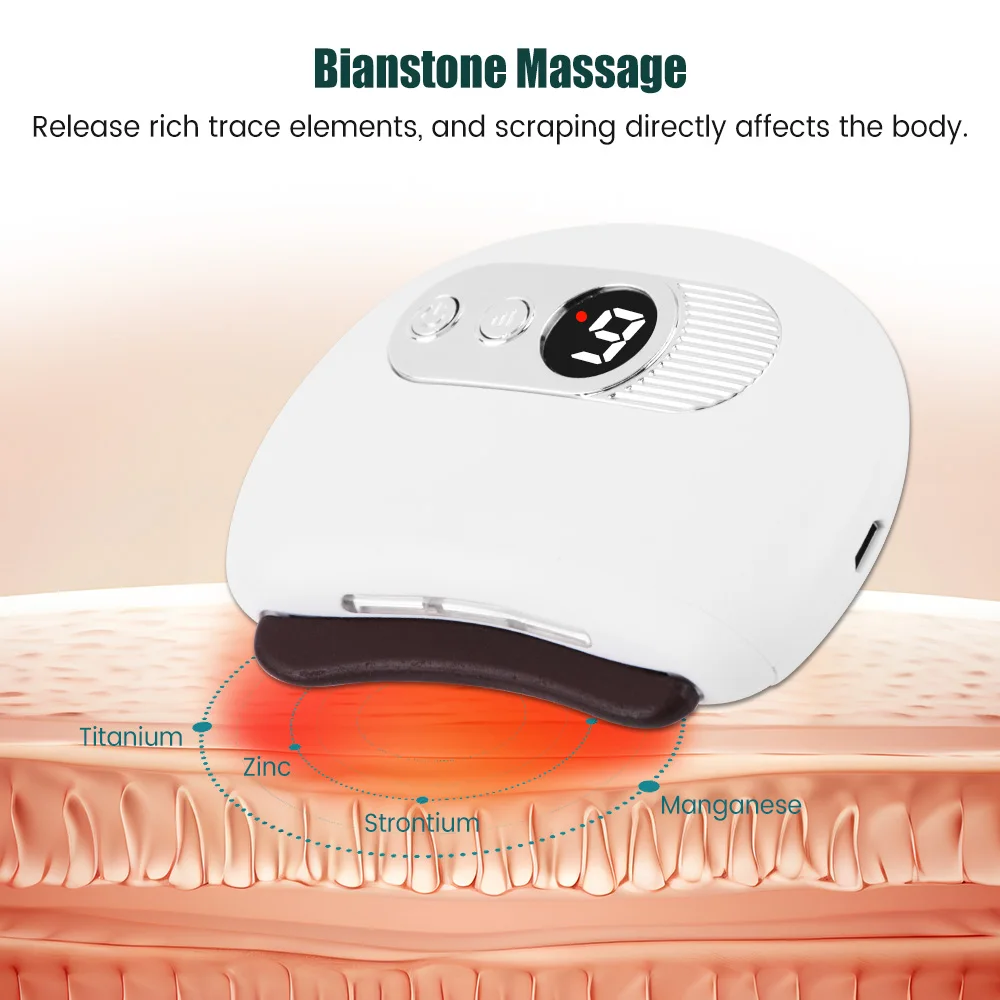 Electric Gua Sha Massager – Heat, Vibration & LED for Face, Neck & Body