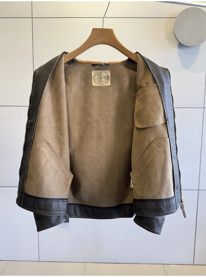 Amekaji American Retro Detroit J97 Heavy-Duty Washed Distressed