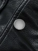 Mauroicardi Autumn Winter Waterproof Windproof Oversized Thickened Warm Black Faux Leather Jacket Men Zip Up Casual Cool Fashion 5