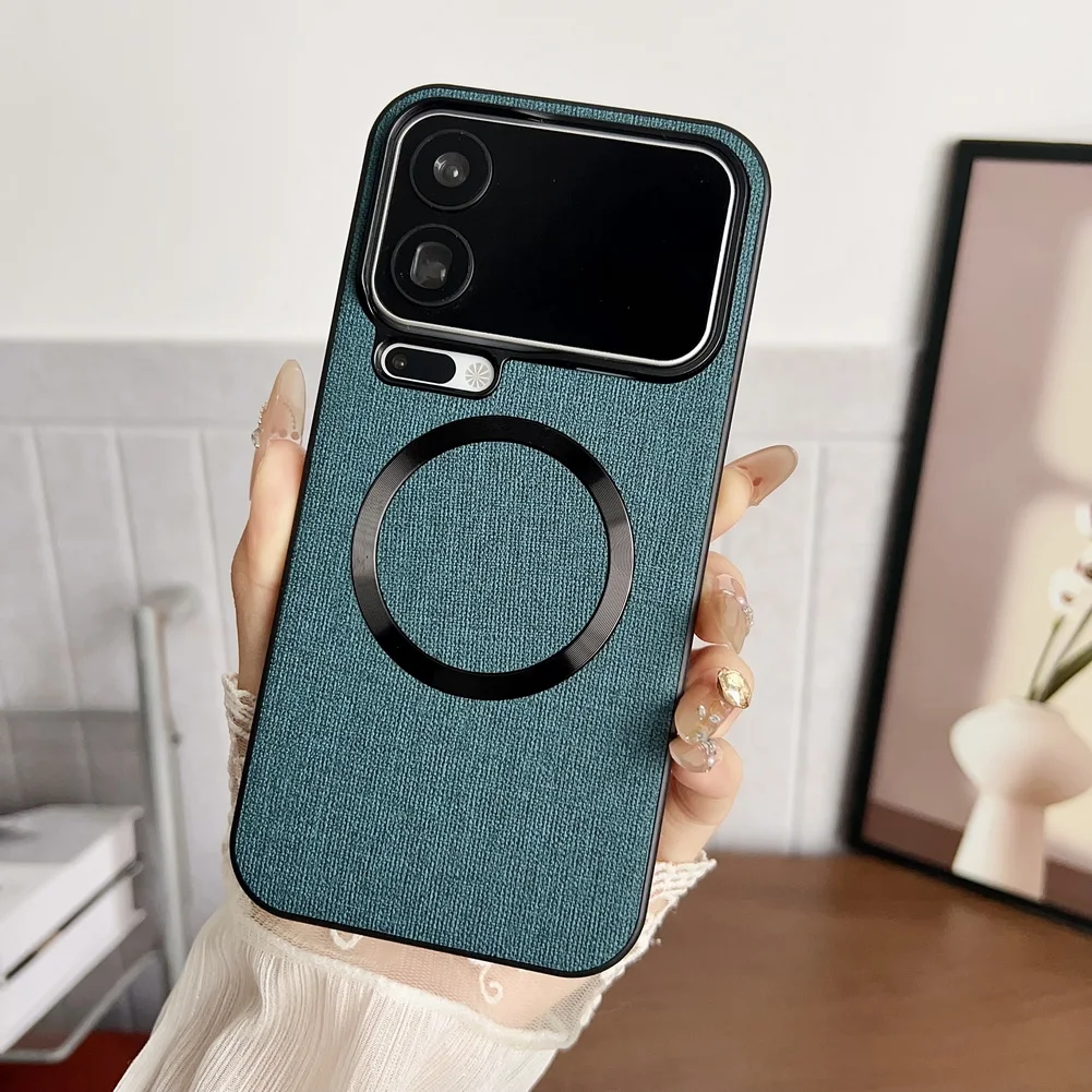 Premium Woven Fabric Texture Shockproof MagSafe Case with Magnetic Wireless Charging Compatibility