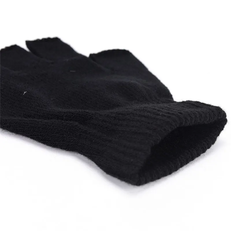 Guanti Lana Senza Dita Paia Di Guanti Invernali Unisex Senza Dita In Maglia Per Corsa Ciclismo Sci E Pesca Neri E Grigi 98231977 Guanti Lavorati A Maglia Elasticizzati