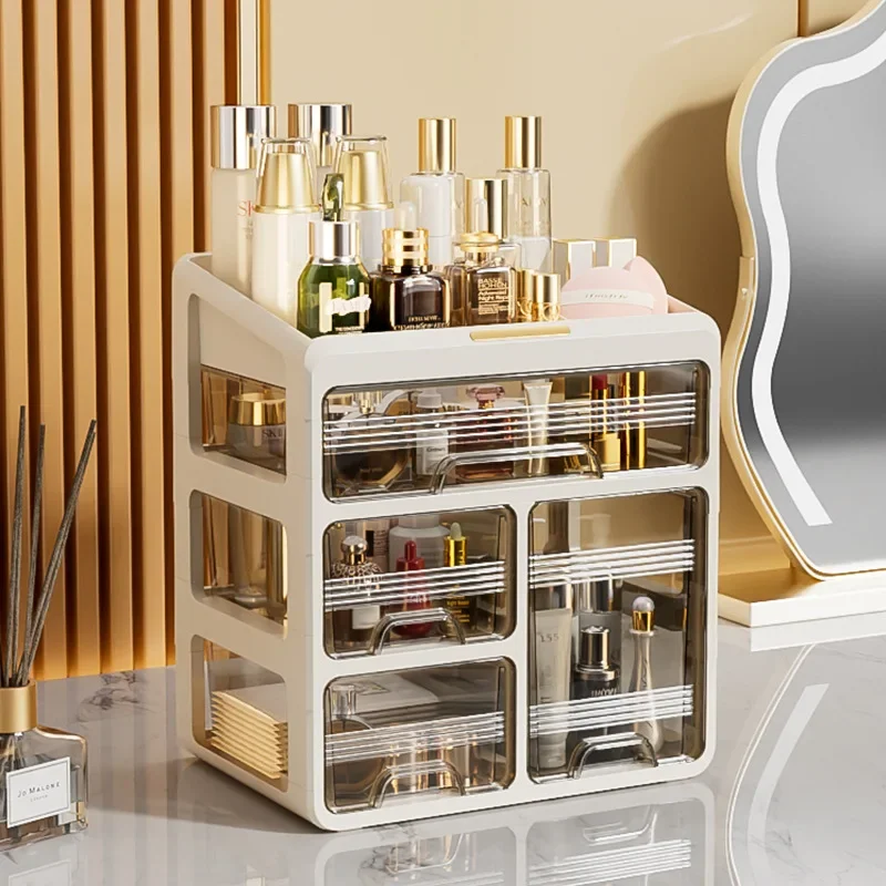 Cosmetic Organizer Jewelry Makeup Organizer Box Large Capacity Multi-functional Desktop Storage Drawer Makeup Organizer Box 6