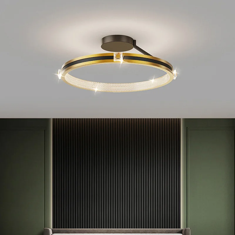 Moderne Ronde Led Plafondlamp Minimalistisch Nordic Luxe Kristallen Woonkamer Slaapkamer Eetkamer Huisdecoratie Hanglamp