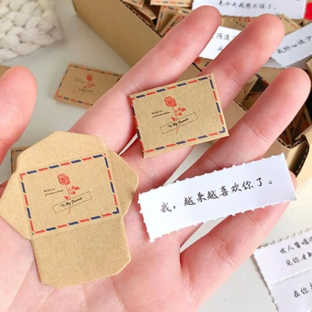 DIY 서프라이즈 선물 미니 러브 레터 세트, 100 약속, 축복, 할 일 목록, 수제 사랑 봉투 세트, 자체 제작 수공예