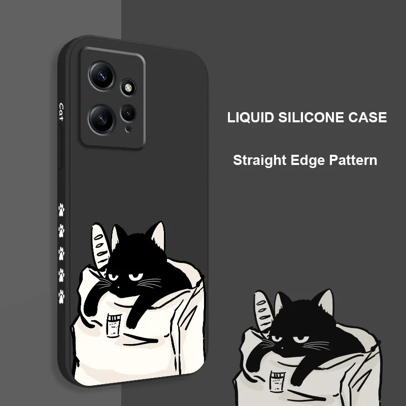 Bread Cat Liquid Silicone Phone Case - Soft and Durable Cover