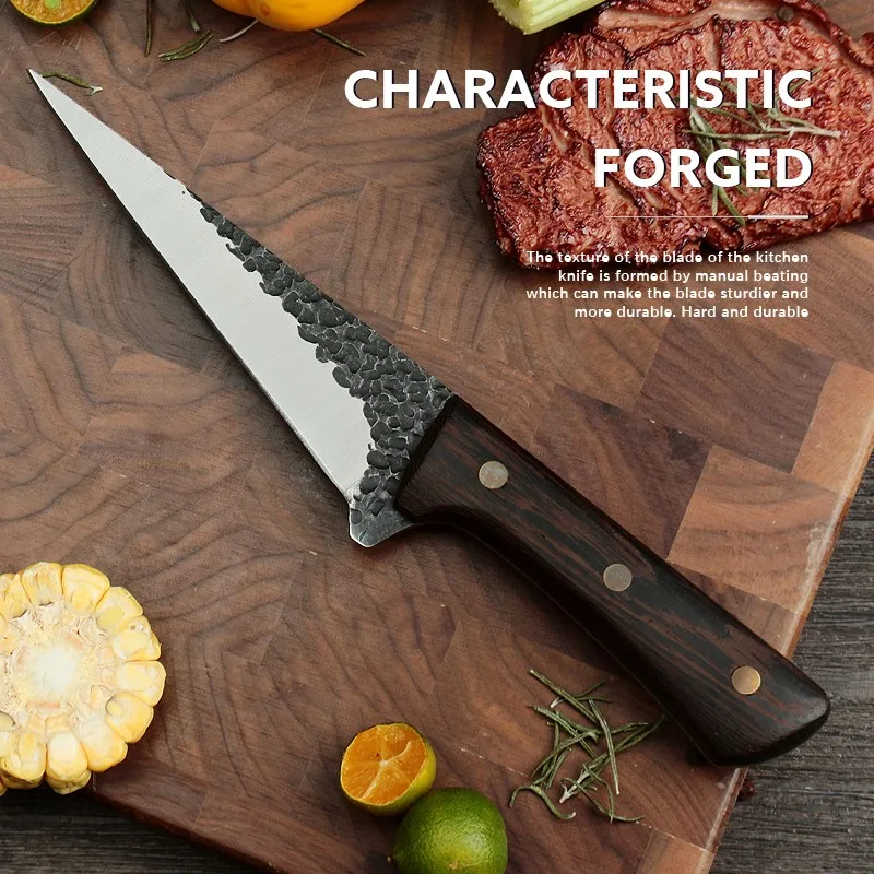 

Hunting Knife High Carbon Steel Handmade Boning Slicing Kitchen Knives BBQ Camping Outdoor Tools Knife Kitchen Titanium Knife