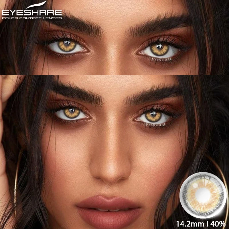 Vibrant Blue & Brown Yearly Colored Contact Lenses - Enhance Your Look